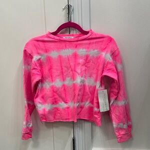 NWT! Rock Candy Pink Tie-Dye Kids light weight Crew Neck Sweatshirt